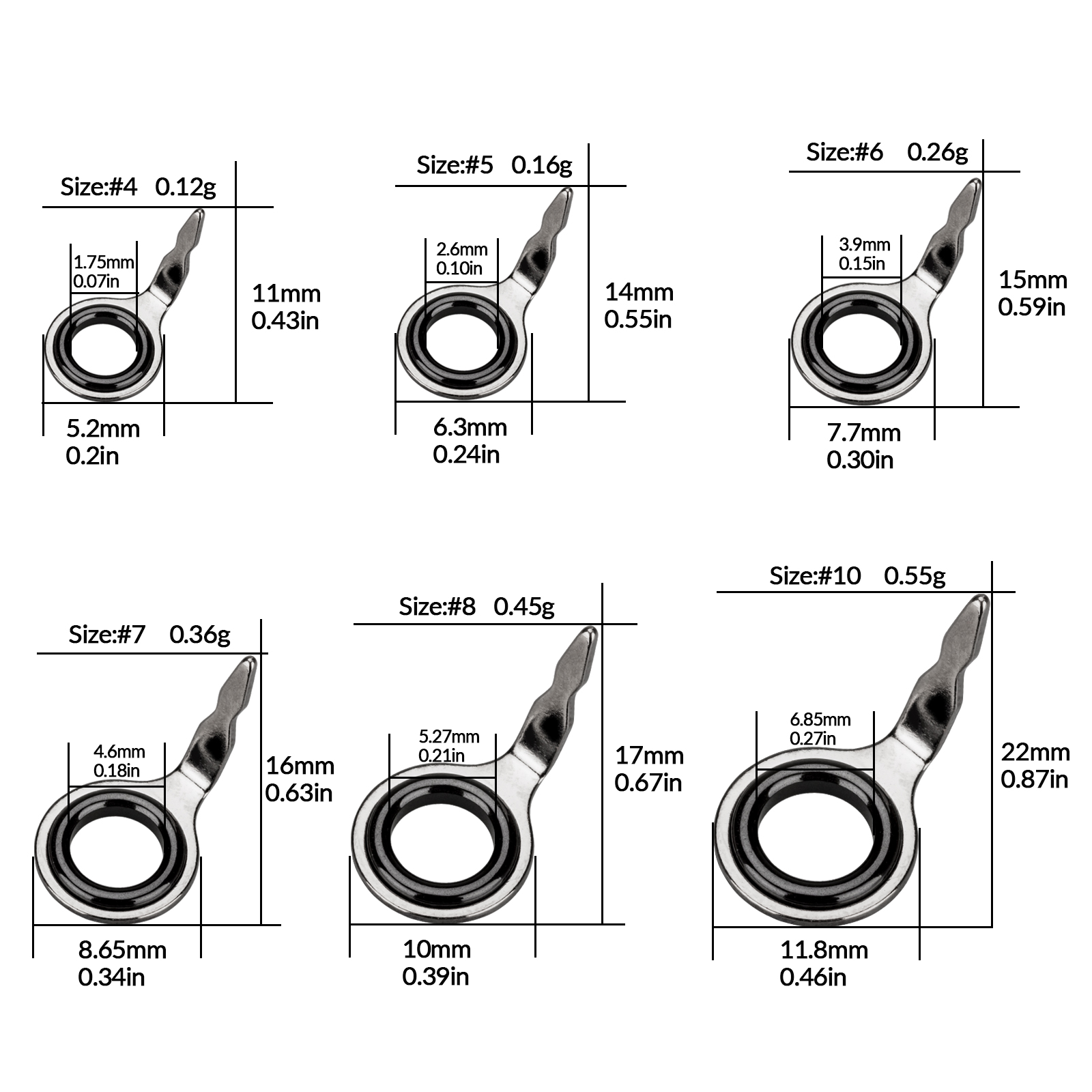 THKFISH 60pcs Fishing Rod Guid - Fishing Rod Guide Replacement recension och pris