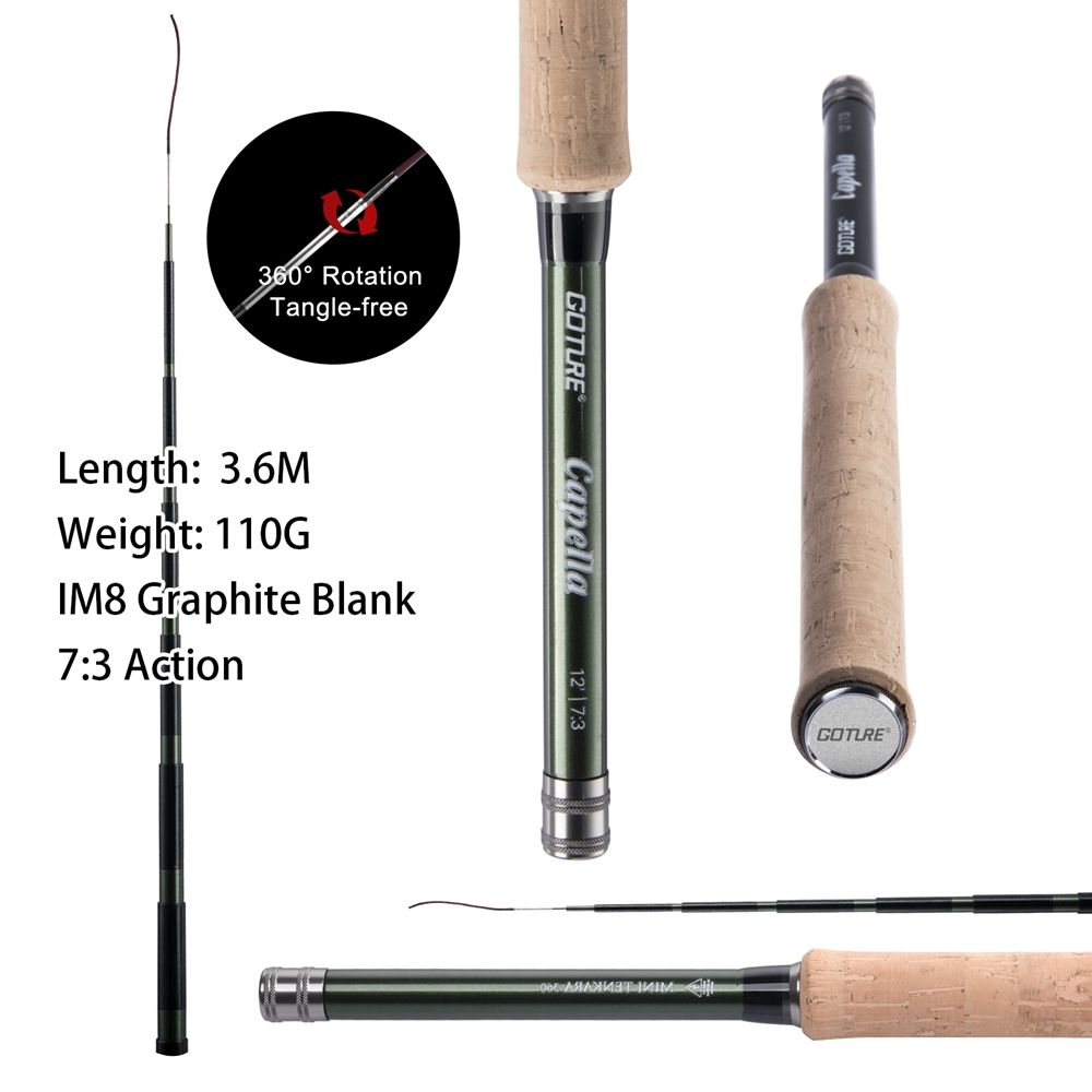 Goture Tenkara Fly Fishing Rod - Fishing Rod Carbon Fiber recension och pris
