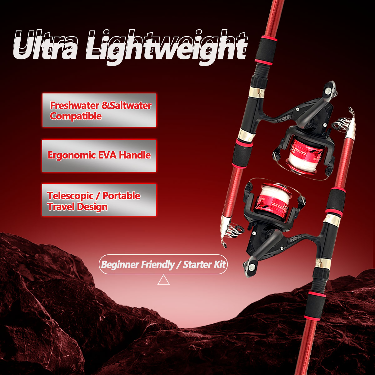 Spinning Fishing Rod and Reel  - Fishing Rod Combo recension och pris