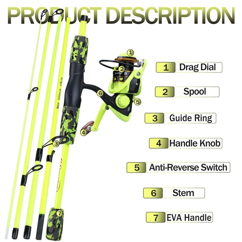 Sougayilang Portable 5 Section - Fishing Rod Building Kit recension och pris